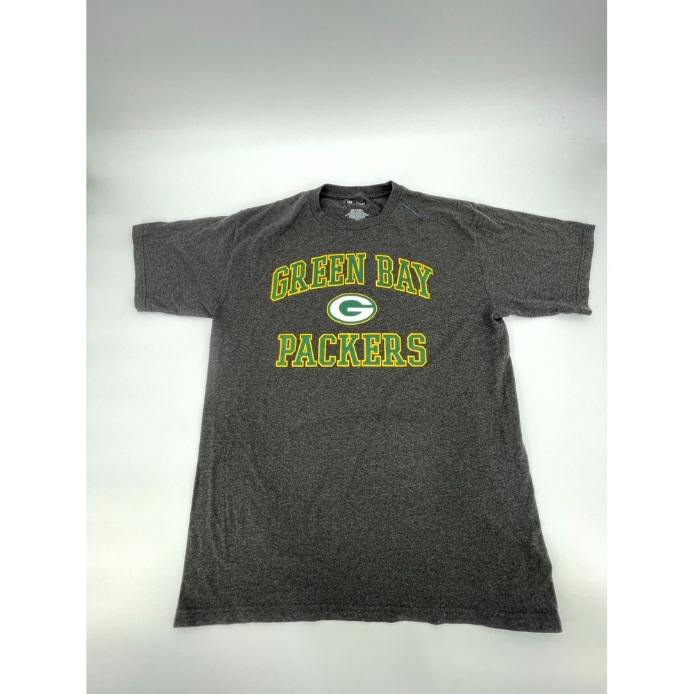 Green Bay Packers Shirt Mens Large Gray Team Apparel Football NFL Crew Neck